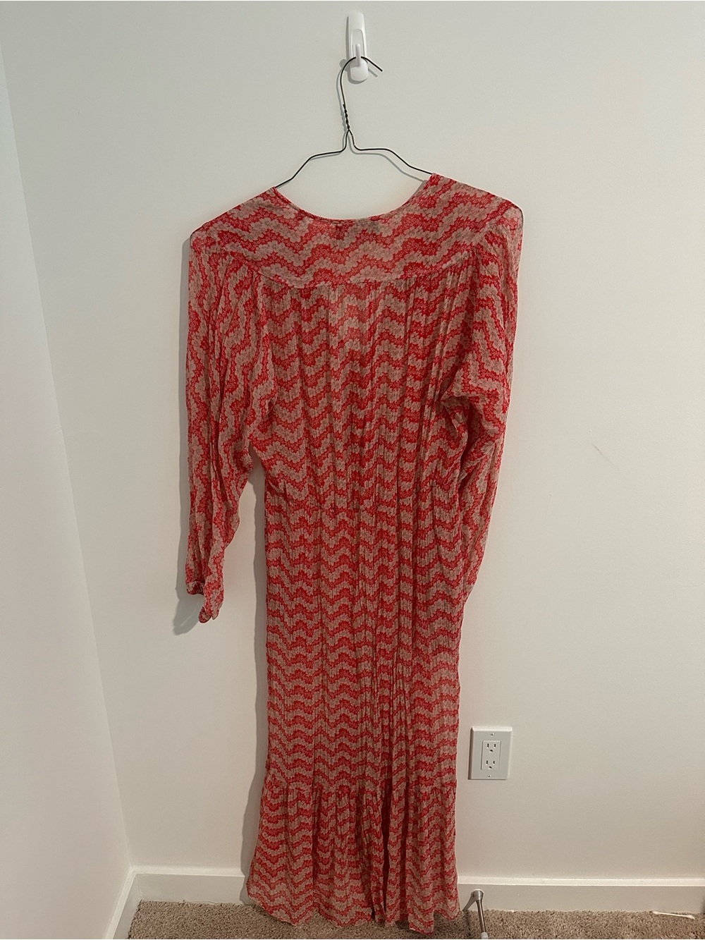 The Kooples Red Dress Pattern - Picture 7 of 7